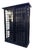 Antique Black Bamboo Glass-Fronted Bookcase, 1900s For Sale