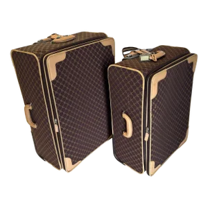 Vintage Ralph Lauren “Lauren” Monograph Suitcase - a Pair