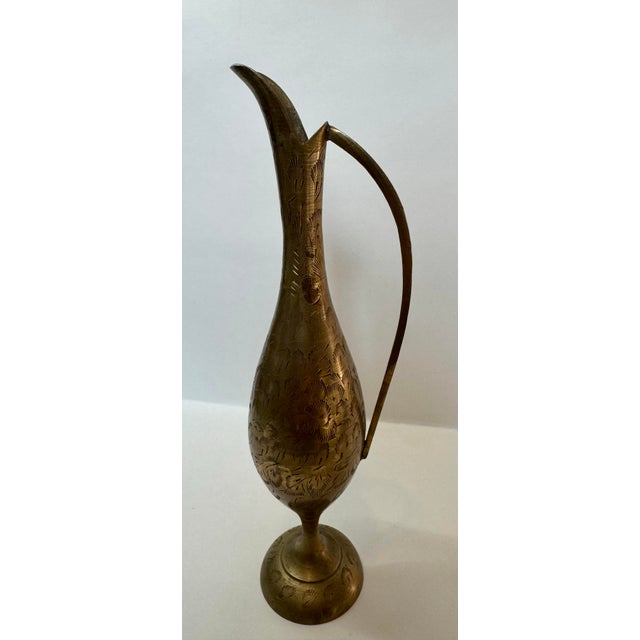 Vintage Etched Brass Vessel Collection - 4-Piece Set For Sale - Image 9 of 12