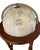 Classic vintage floor globe by Powell featuring a traditional turned wood pedestal base with circular stretcher and large...