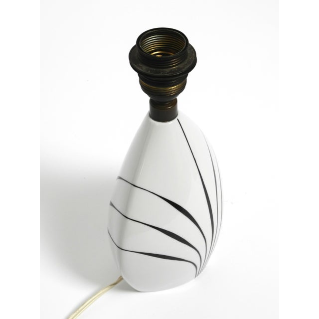 Metal Mid-Century Table Lamp in Ceramic and with Plastic Shade by Alka Kunst, 1950s For Sale - Image 7 of 18