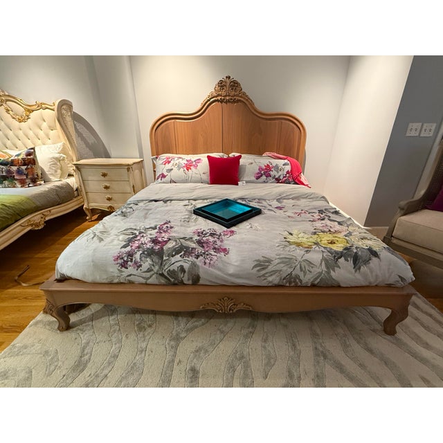 Chloe Farmhouse Reclaimed Bed Frame King For Sale In New York - Image 6 of 13