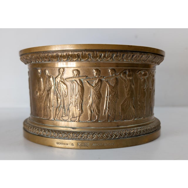 Early 20th Century 20th Century Gorham Bronze Wine Bottle Coaster With Neoclassical Theme For Sale - Image 5 of 14