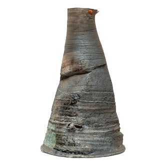 Large Stoneware Sculpture Vase For Sale