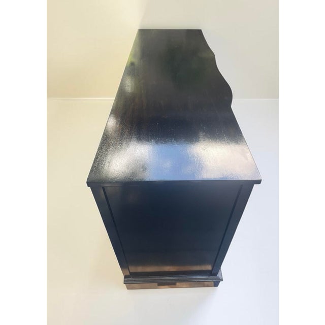 Hepplewhite Vintage Black Mahogany Hepplewhite Buffet For Sale - Image 3 of 14