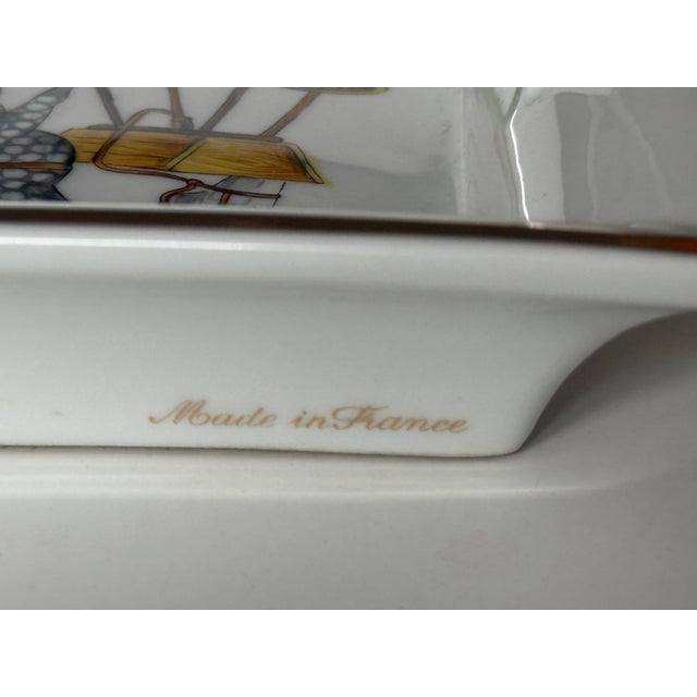 White Vintage Decorative Ashtray from Hermès For Sale - Image 8 of 9