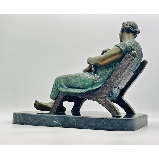 Mother and Child – Bronze Sculpture by Martin González Perez, Signed & Numbered For Sale - Image 12 of 18