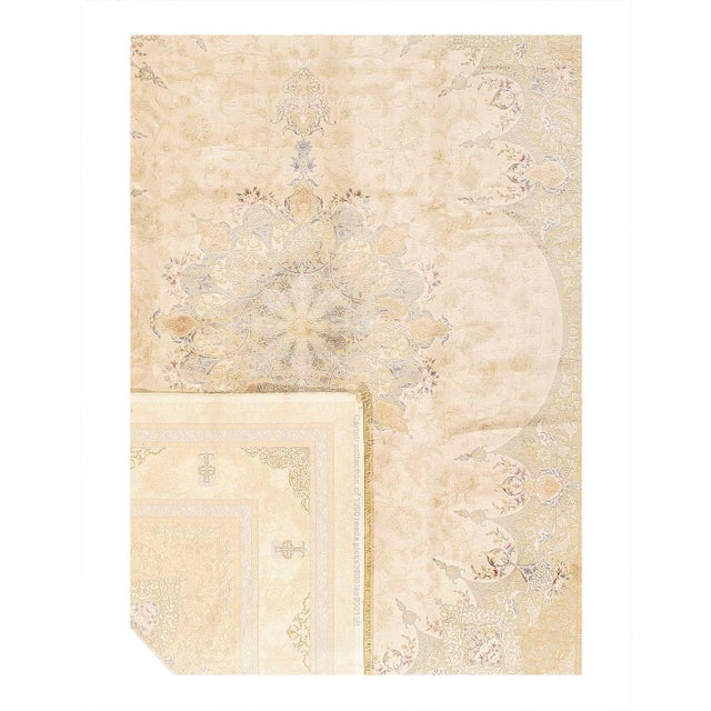 Traditional Pasargad DC Exquisite Design Paris Palace Fine Power Loom v. Silk Rug For Sale - Image 3 of 3