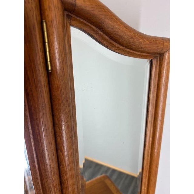 Vintage French Louis Style Oak Dressing Table with Mirror For Sale - Image 13 of 14