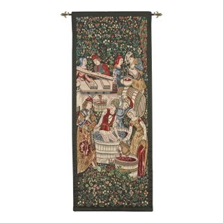 Winemakers Portiere Loom Woven Tapestry - 176 X 70 Cm (5'10" X 2'3") - Requires Rod Size 2 For Sale