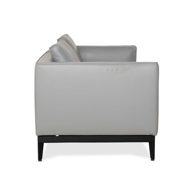 Two-Seater Sofa in Grey Leather from Rolf Benz For Sale - Image 15 of 18
