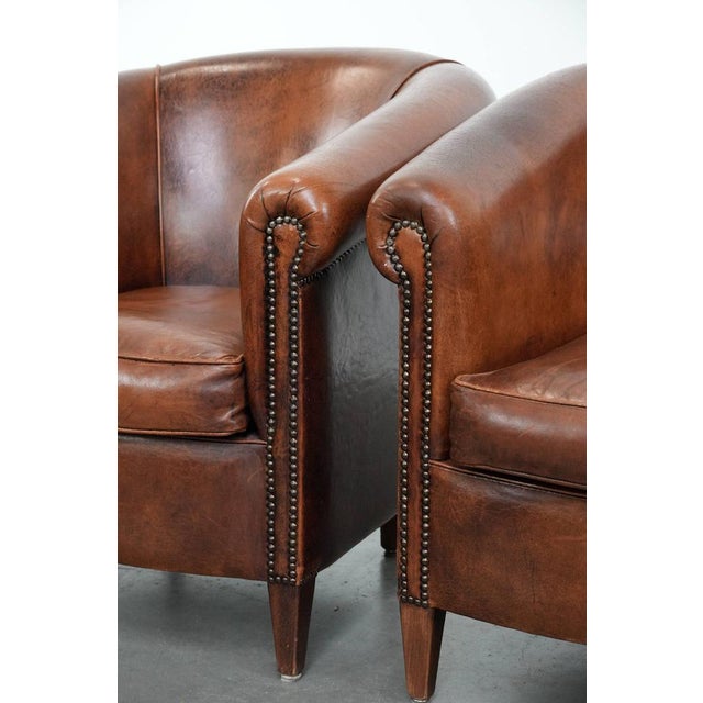 Vintage Sheepskin Club Armchairs, Set of 2 For Sale - Image 11 of 17