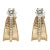 Vintage 14k Yellow Gold 1.43ct Diamond Stud Heggie Clip Dangle J Hoops Earrings, A Pair For Sale