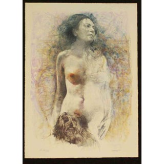 Renzo Vespignani, Nude, Lithograph, 1988 For Sale