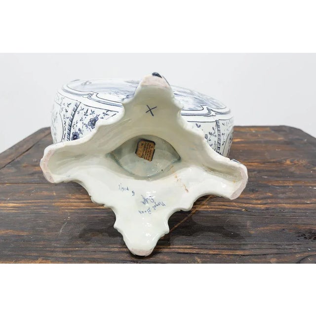 Ceramic 18th Century Dutch Delft Blue Vase For Sale - Image 7 of 12