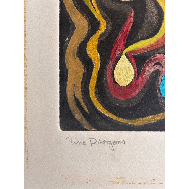 1960s Vintage Modernist Abstract Signed Annette Robyns For Sale - Image 4 of 6