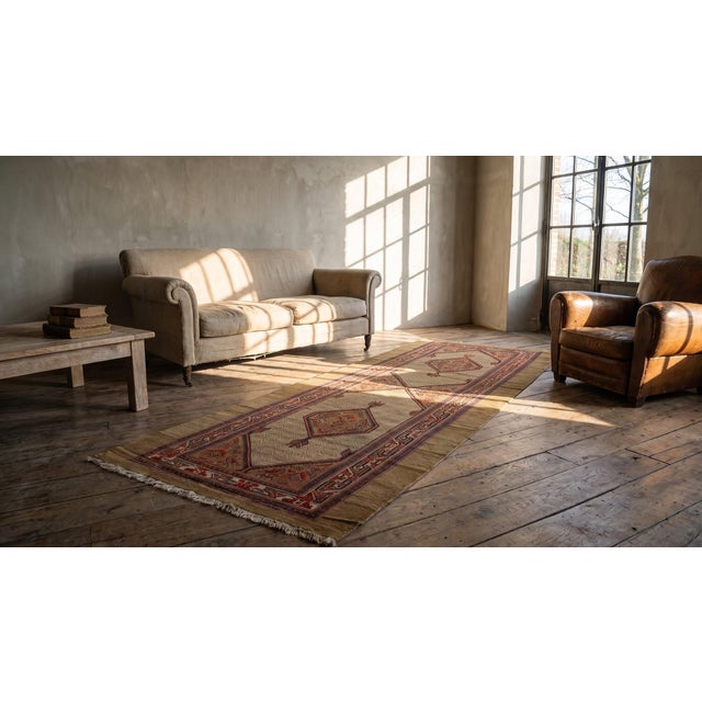 Early 20th Century Persian Camel Hair Serab Carpet For Sale - Image 12 of 12