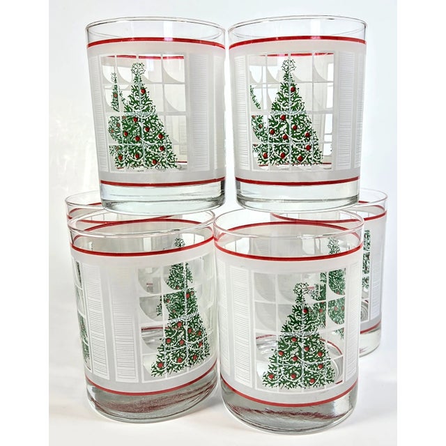 Christmas Tree Double Old Fashioned Glasses- Set of Eight For Sale - Image 11 of 11