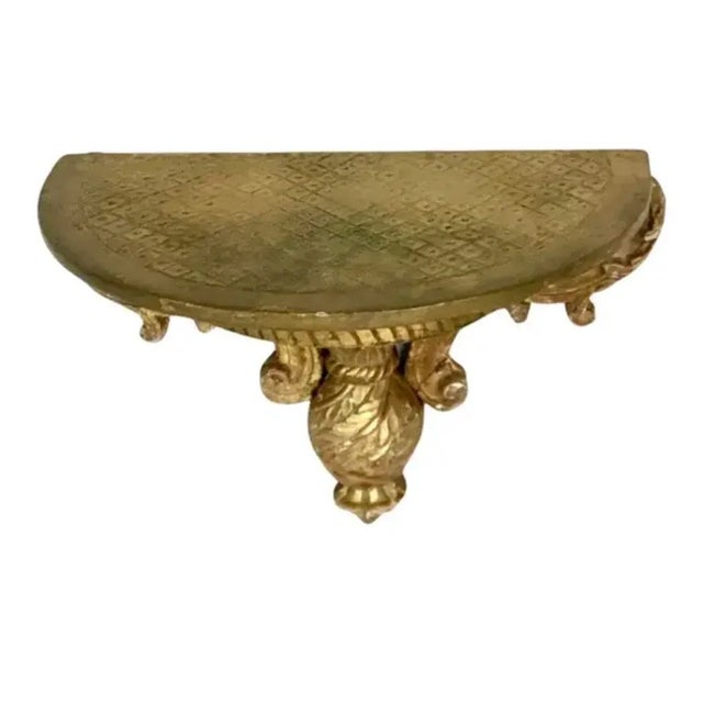 Italian Pair of Italian Carved and Giltwood Wall Brackets For Sale - Image 3 of 8