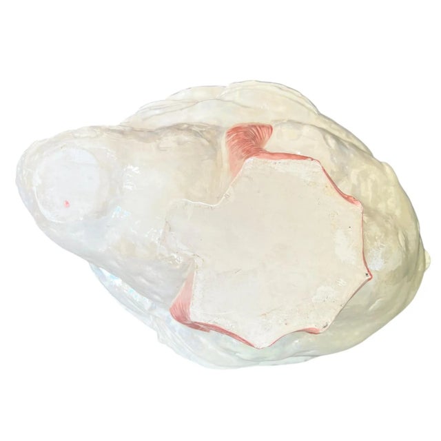 Vintage Hollywood Regency Hand-Painted Ceramic Swan Jardinière For Sale - Image 12 of 12