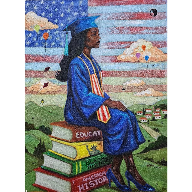 American Dream, Akanji Bolaji, Surrealism, (2026) Acrylic on Canvas For Sale