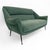 Black Mid-Century Modern Italian Sofa attributed to Gigi Radice for Minotti, 1950s For Sale - Image 8 of 8