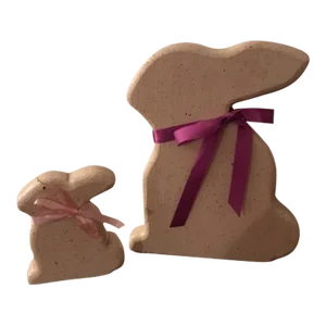Wooden Rabbit Displays - Set of 2