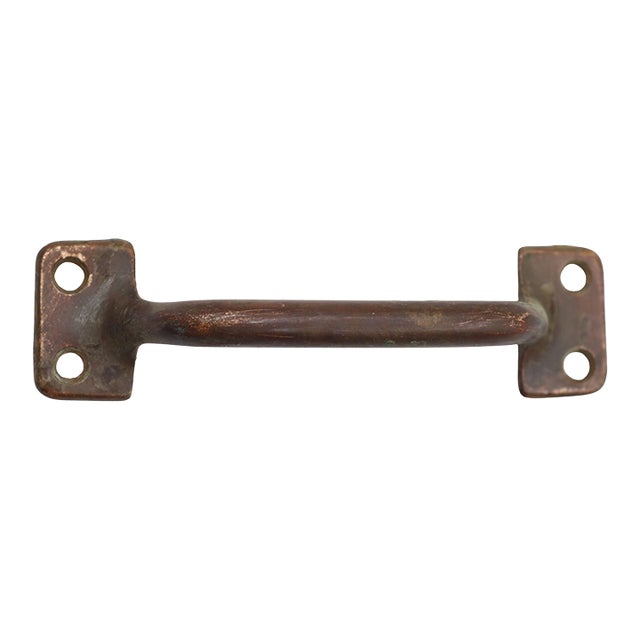 Vintage 4.875 In. Dark Brass Bridge Furniture Window Lift Pull For Sale