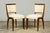 Wood Set of 6 French Art Deco Walnut Dining Chairs in Ivory Ribbed Upholstery, 1930s For Sale - Image 7 of 18