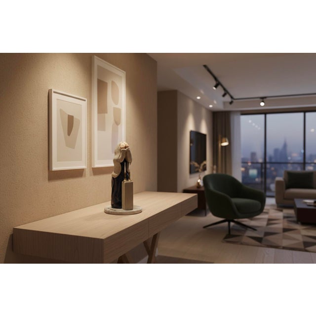 Signed Jose Riva Mid-Century Modern Israeli Judaica Ceramic Sculpture For Sale - Image 9 of 9