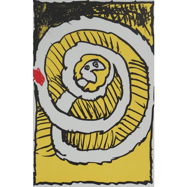 Pierre Alechinsky, Festival d'automne (Jaune), Lithograph For Sale
