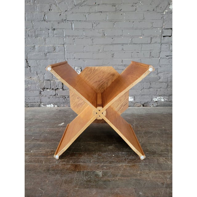 Cream 1970s Oak and Calcatta Marble Coffee Side Table, in Manner of Frank Lloyd Wright For Sale - Image 8 of 13