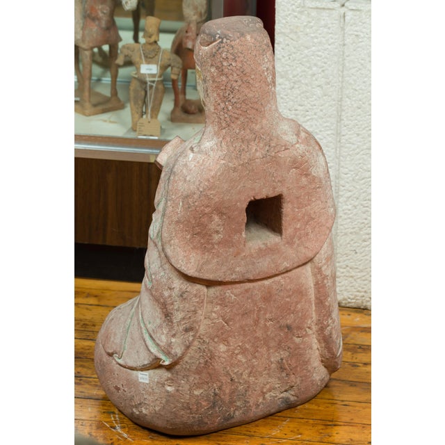 16th Century 16th Century Chinese Ming Dynasty Painted and Carved Statue of Guanyin For Sale - Image 5 of 13