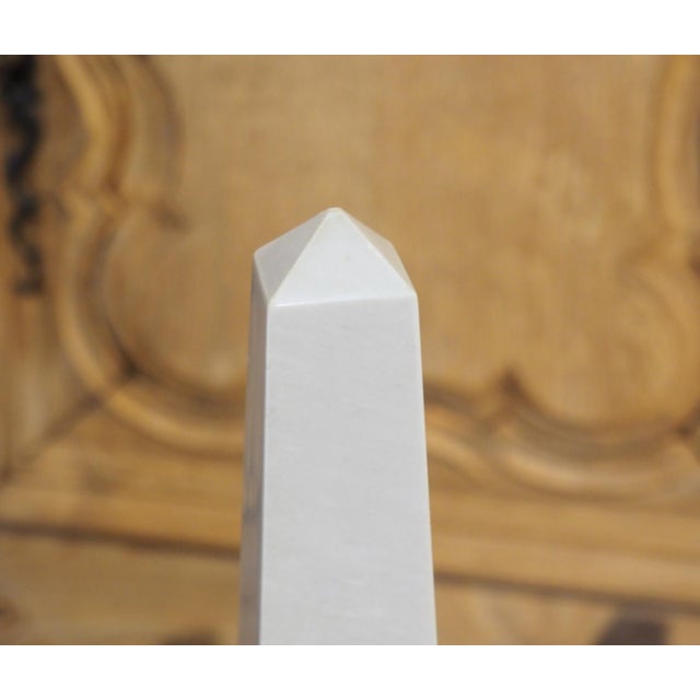 Pair of French Empire Style Blue Turquin Marble Obelisks, Early 1900s For Sale - Image 10 of 18