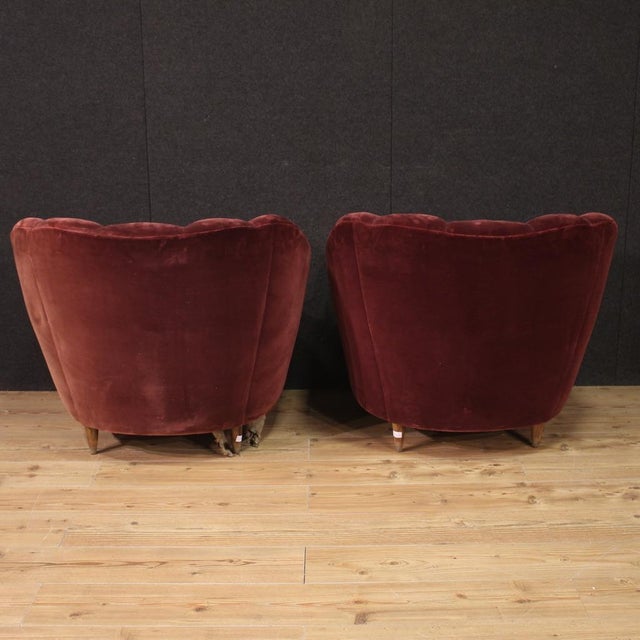 Purple Living Room Set by Gio Ponti, 1940s, Set of 3 For Sale - Image 8 of 13