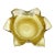 Vintage Murano Bullicante Controlled Bubble Art Glass Amber Yellow Ashtray/ Catchall For Sale