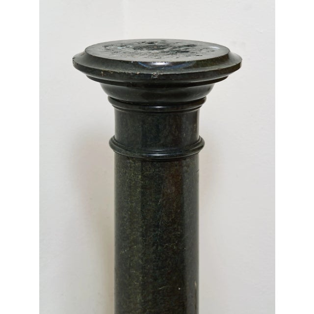 Green marble antique column from a French chateau. In good condition. Beautiful hand-carved work. It is not a Polish or...