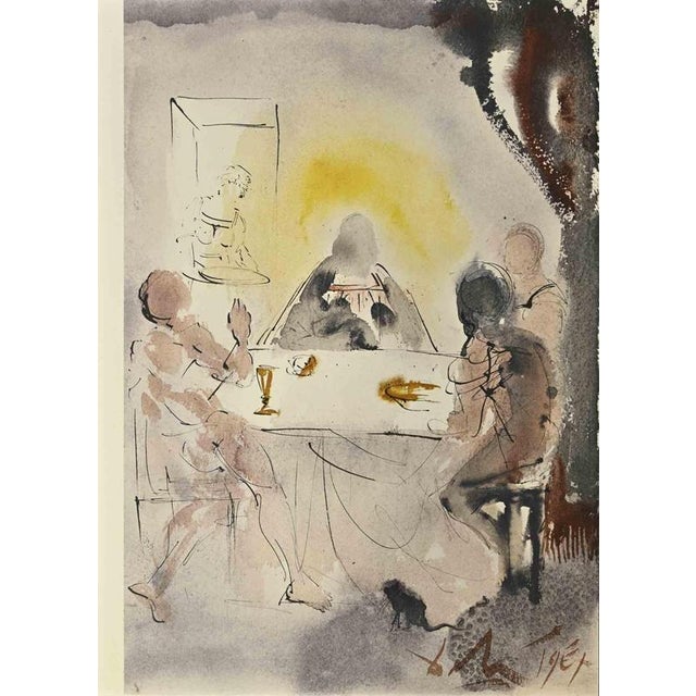 Modern Salvador Dali, Et Cognoverunt Eum in Fractione Panis, Lithograph, 1964 For Sale - Image 3 of 3