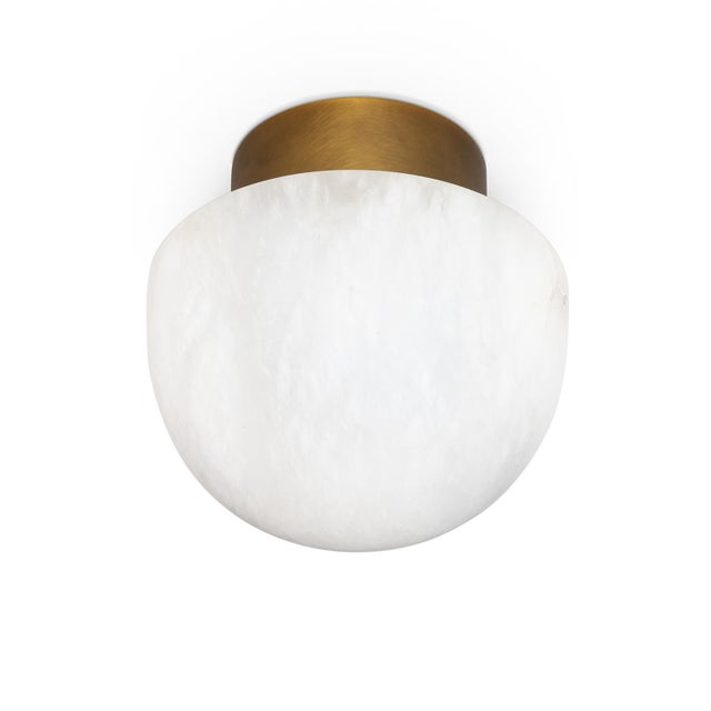The Parker is a deco inspired flush mount featuring a striking globe made of natural alabaster and metal canopy. Let the...