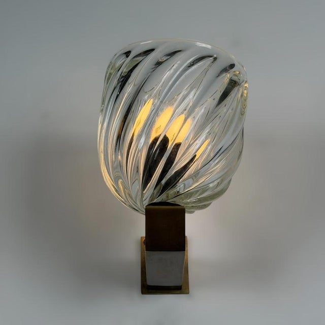Mezzo Diamante Murano Glass Sconces attributed to Carlo Scarpa for Venini, 1940s, Set of 2 For Sale - Image 13 of 18