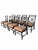 Set of 8 McGuire Rattan Target Back Dining Chairs with Premium Tan Pigmented Leather Cushions. Also available in sets of...