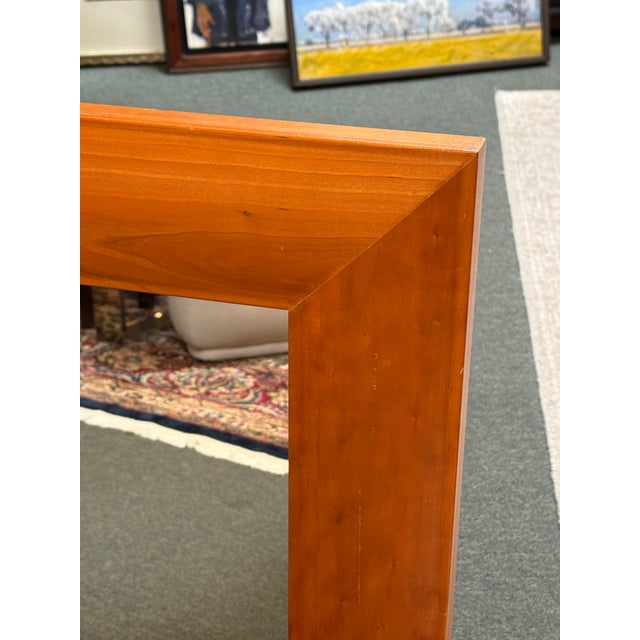 Contemporary Cherry Wood Wall Mirror For Sale - Image 4 of 12