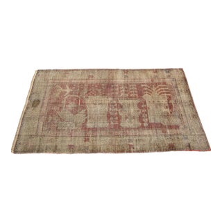 Early 20th Century Botanical Samarkand Rug For Sale