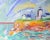 Textile Oil on Canvas Painting of a Lighthouse by Abbott Pattison For Sale - Image 7 of 10