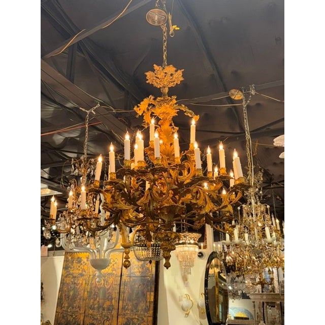 Traditional Fine 19th C. French Gilt Bronze Chandelier For Sale - Image 3 of 7