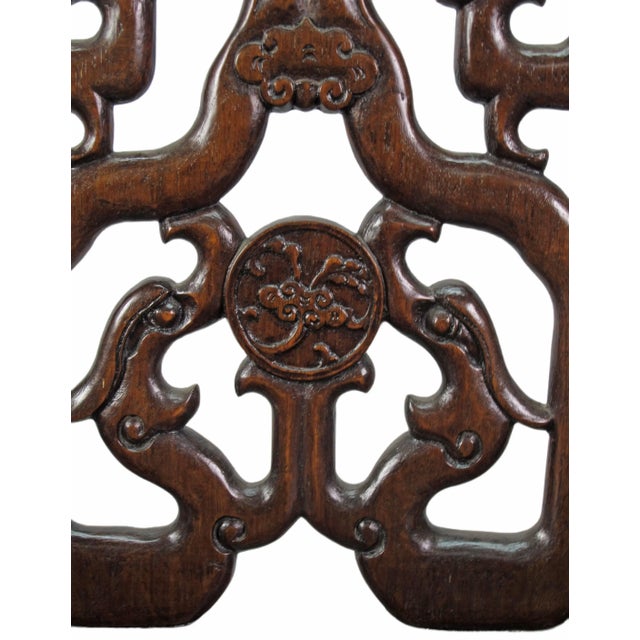 A Pair Antique Chinese Rosewood Arm Chairs For Sale - Image 10 of 12