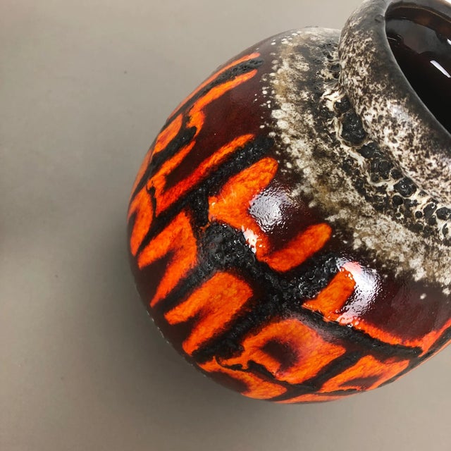 Fat Lava Multi-Color Pottery Vases from Scheurich, Germany, 1970s, Set of 2 For Sale - Image 13 of 18