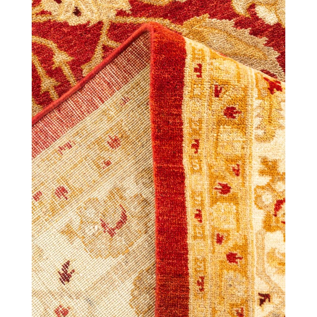 Eclectic, One-of-a-Kind Hand-Knotted Area Rug - Orange, 6' 1" x 8' 10" For Sale In New York - Image 6 of 8
