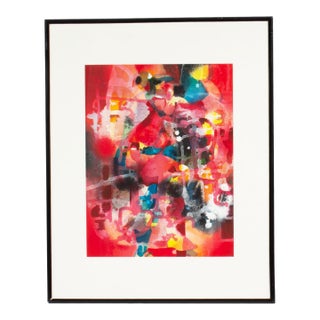 Abstract Watercolor Painting of a Figure by George Coggeshall For Sale