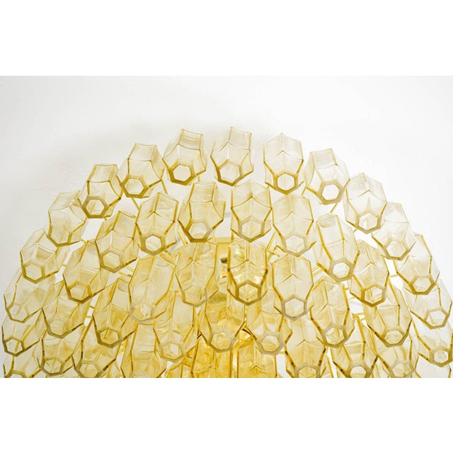 Prismatico Amber Compact Glass Chandelier by Silvio Piattelli For Sale - Image 4 of 18
